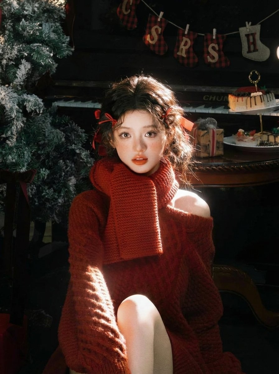 XM-02 - Nắng Sớm Piano (Red Knit Sweater)
