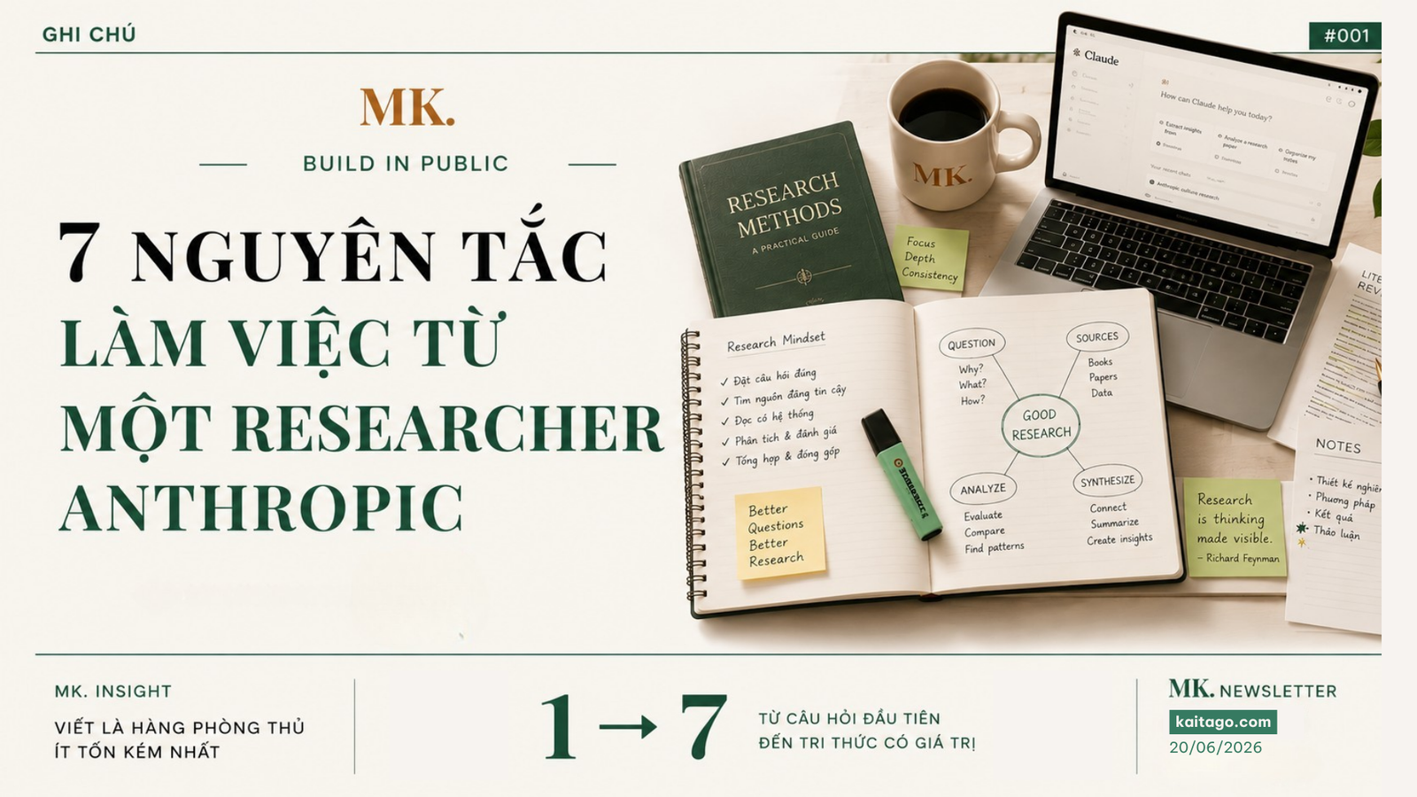 7 Nguyên tắc làm việc từ Researcher Anthropic — MK. Ghi chú #001