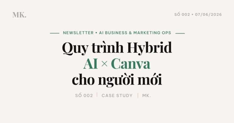 Quy trình AI hybrid AI X CANVA cho nguoi moi