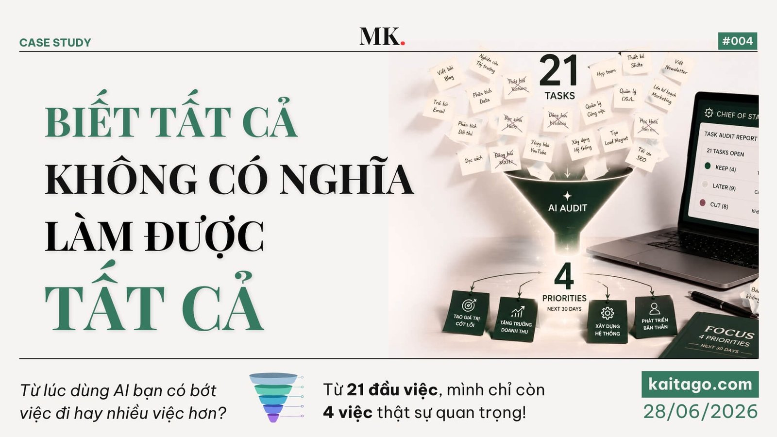 MK. Case Study 004: kiệt sức vì AI khi quản lý đầu việc