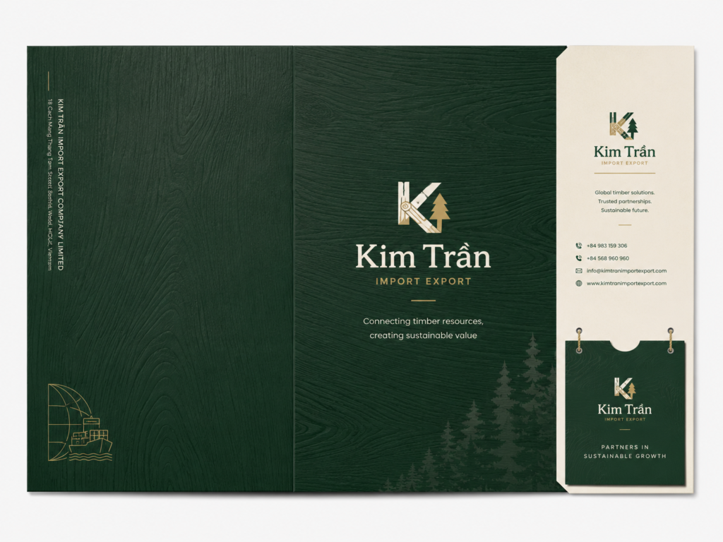 Bản thiết kế bìa folder công ty Kim Trần