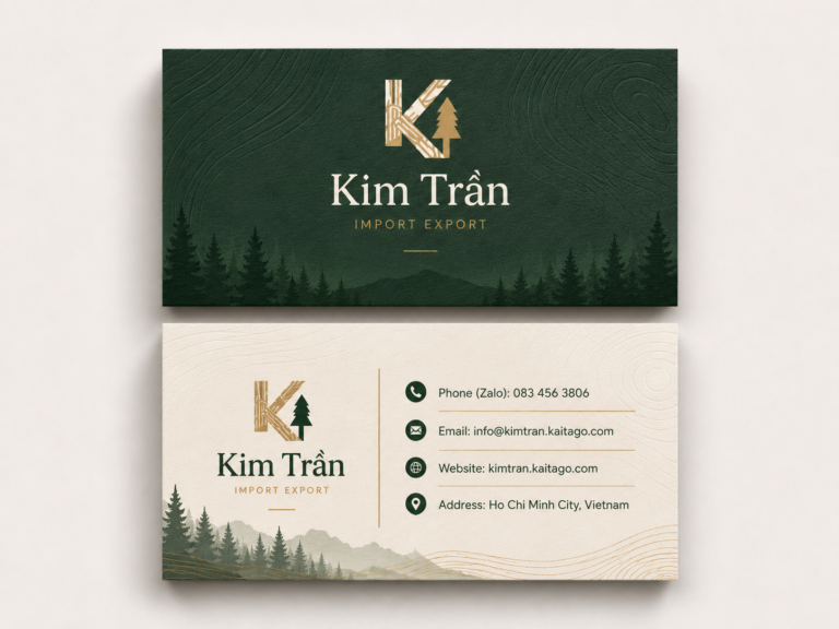 Mockup name card Kim Trần